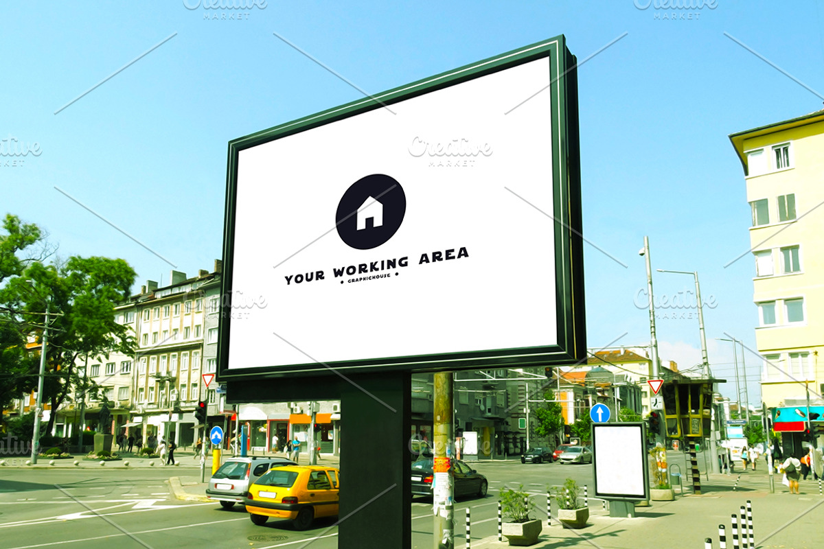 Urban Billboard Mockup, a Household Mockup by graphichouse