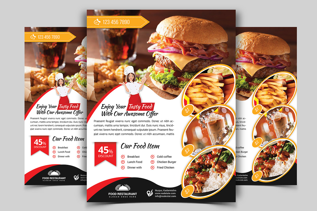 10 Restaurant Flyers Bundle 90% OFF, a Flyer Template by Imagine Design Studio (Photo 11 of 12)