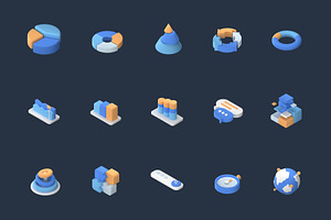 Statistics And Data 3D Icon Set