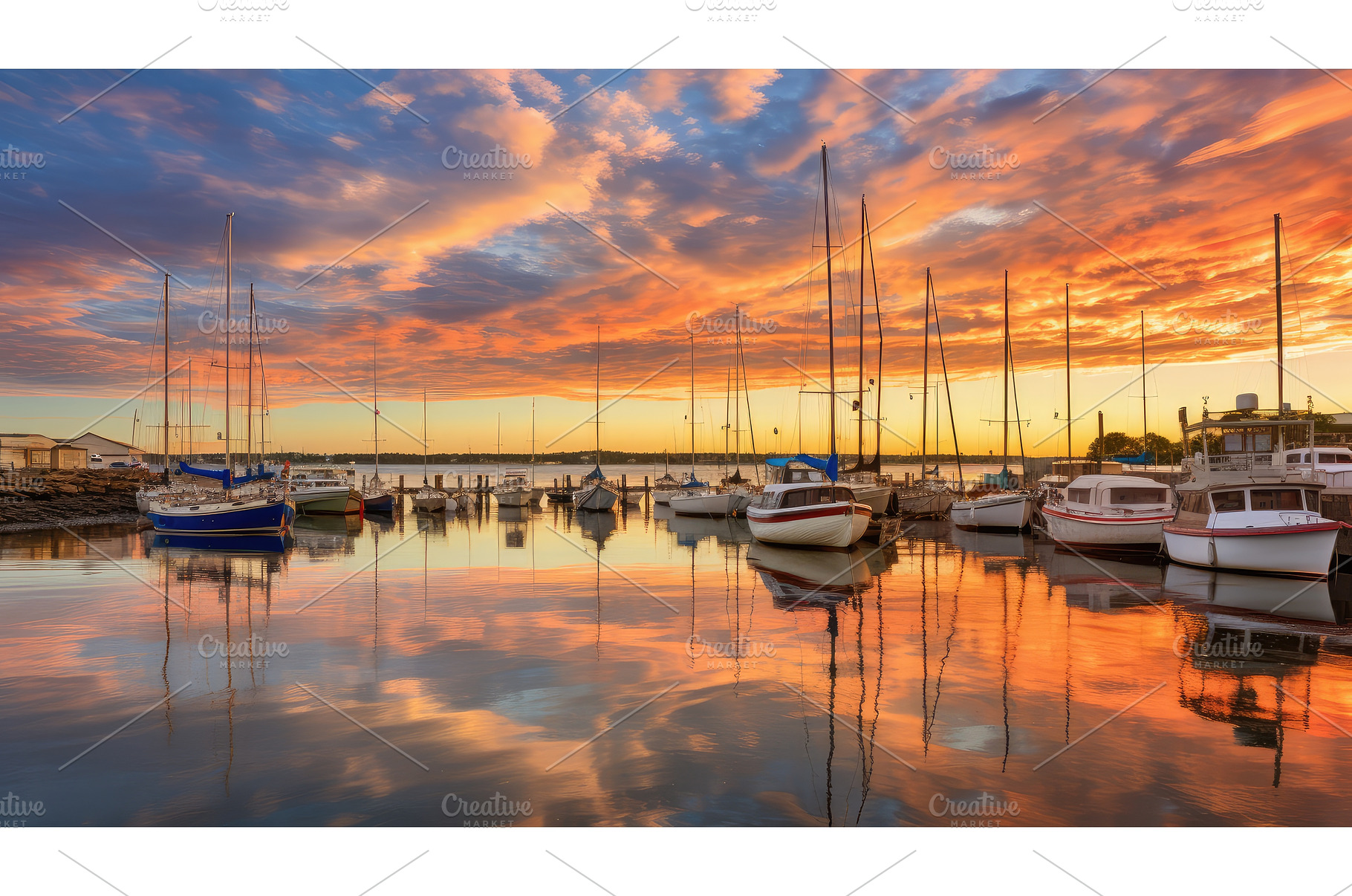 beautiful water morning sunrise, a Nature Photo by pikepicture
