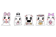 Retro Groovy Baby Ghost, a Seasonal Illustration by Sense Library (Thumbnail 5 of 9)