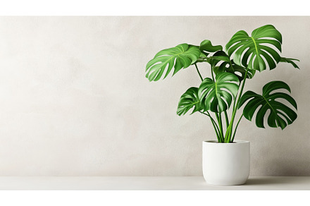 Monstera plant with large green, a Nature Photo by Sergey Kotenev