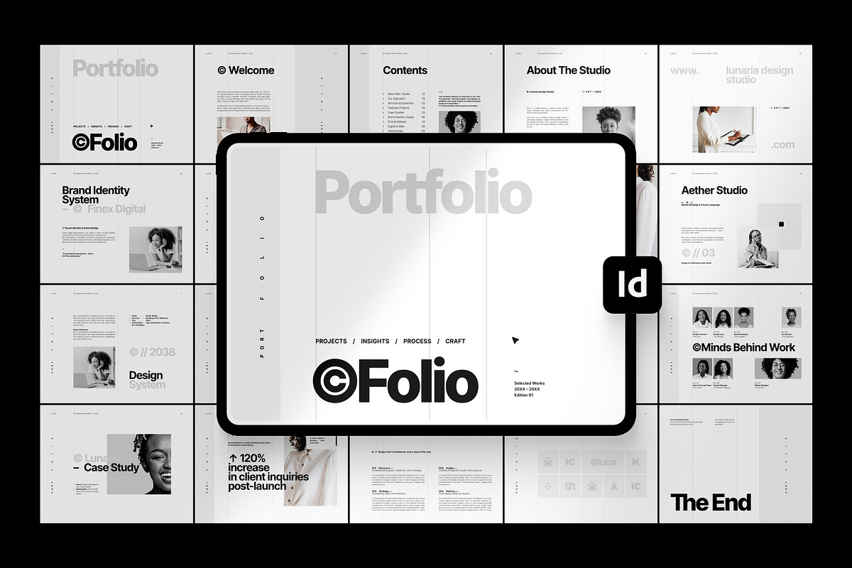 Graphic Designer Portfolio Book, a Brochure Template by Lunaria (Photo 9 of 10)