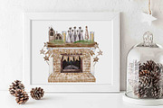 Farmhouse Christmas Watercolor Set, a Seasonal Illustration by BarvArt (Thumbnail 19 of 28)