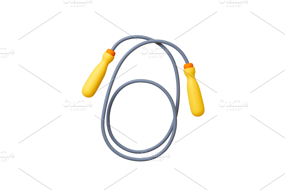 Jumping rope 3d. Isolated sport gym, a Sport Illustration by Valerie Bodnar