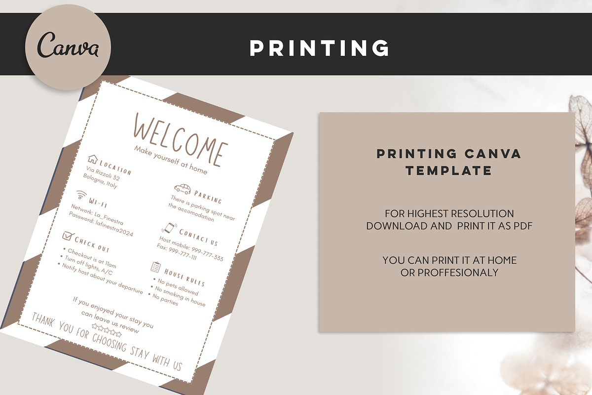 Welcome sign for Airbnb hosts, a Poster Template by Design House (Photo 6 of 15)