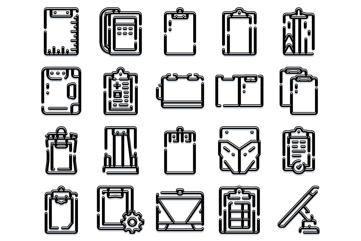 Clipboard and document icon set, an Object Graphic by pikepicture (Photo 2 of 3)
