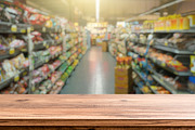 Wooden Table with Blurred Grocery St, a Food & Drink Photo by idea_design (Thumbnail 8 of 9)