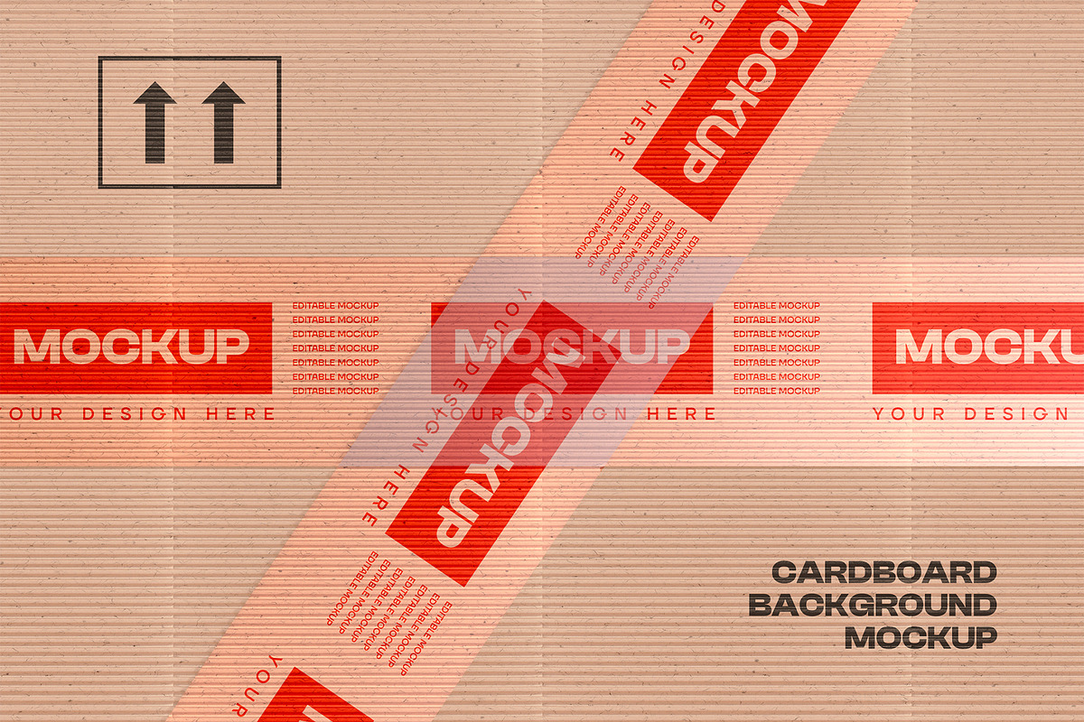 Cardboard Mockup Template, a Product Mockup by graphypix