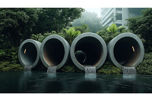 Large Concrete Drainage Pipes