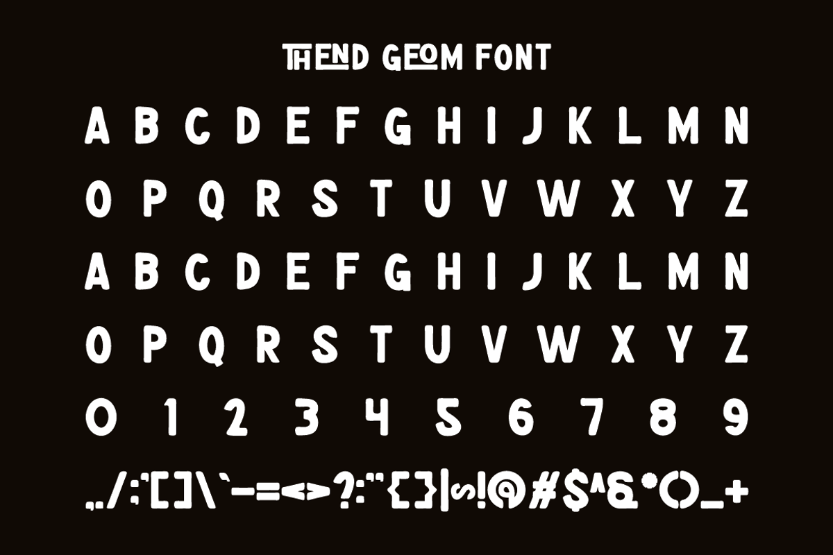 Thend Geom - Round & Thick Font, a Sans Serif Font by Iqsiart Studio (Photo 5 of 7)