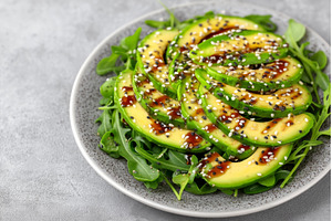A fresh salad consisting of avocado, an Animal Photo by ZinetroN