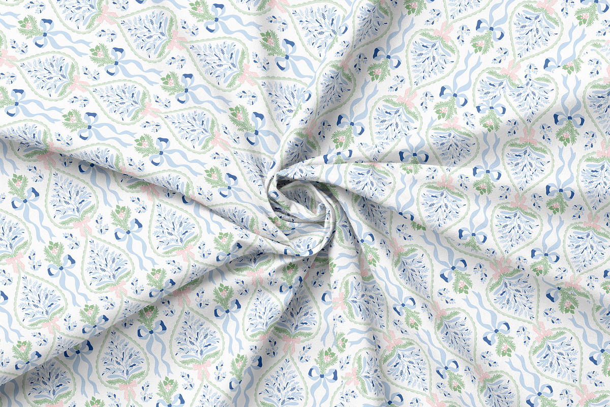 Grandmillennial Christmas patterns, a Pattern Graphic by Tani Kuzminka (Photo 6 of 23)