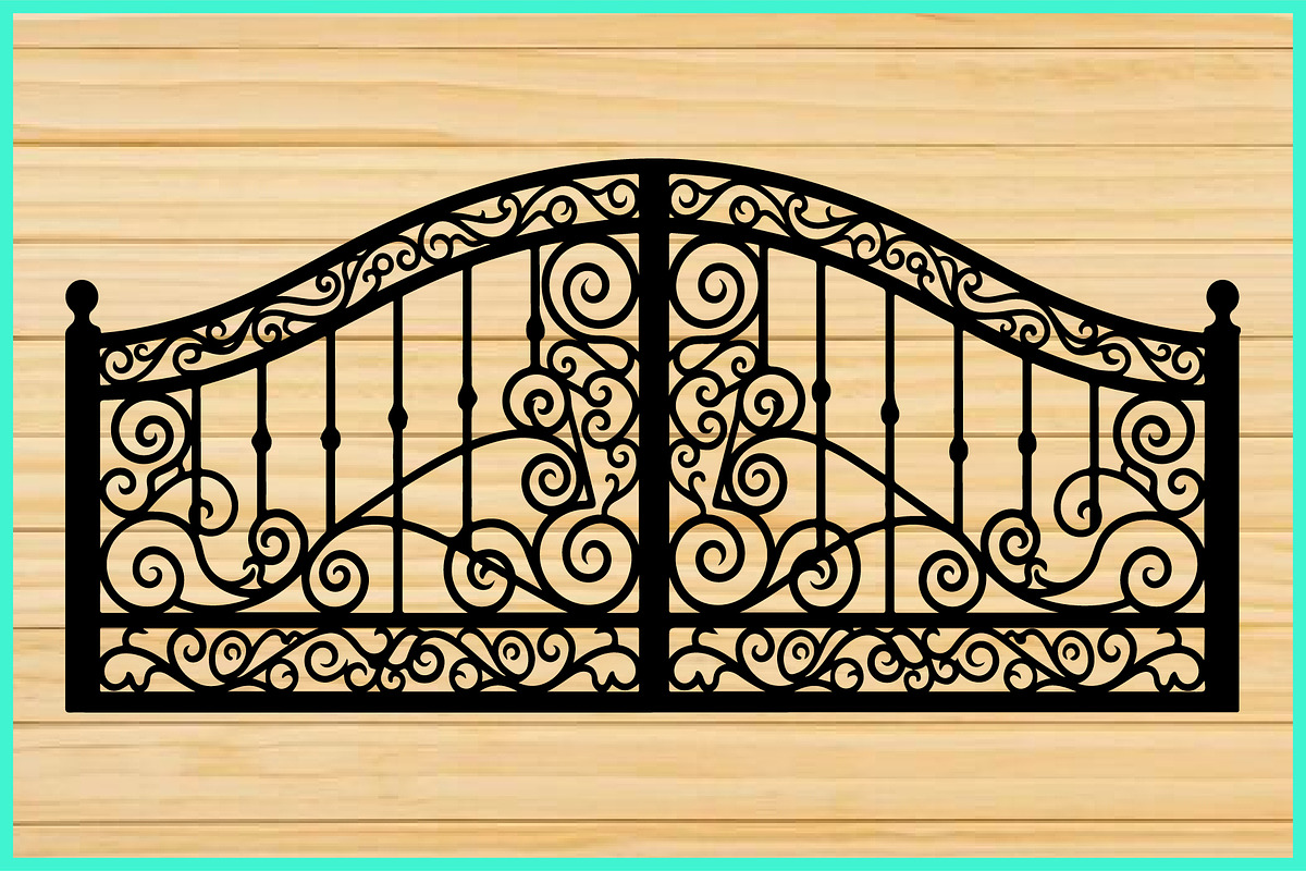 25 Vintage Wrought Iron Gate SVG Set, a Decorative Illustration by Artivon (Photo 4 of 4)