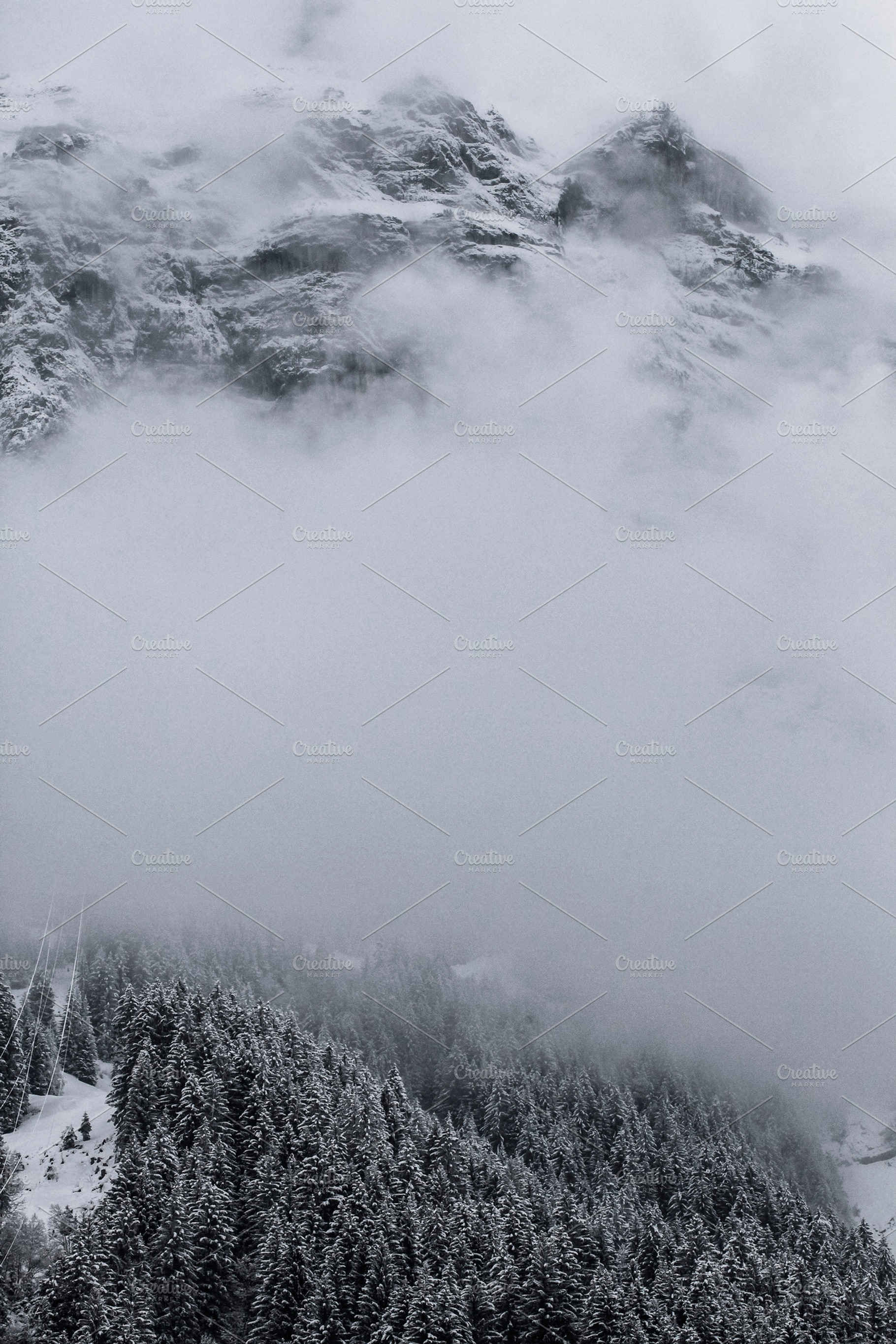 A Clearing Winter Storm 11 Stock Photo Containing Mountains And Mountain