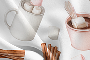 Hot Chocolate Seamless Pattern, a Decorative Illustration by Pati Charm Studio (Thumbnail 7 of 7)