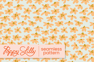 Peachy Florals Seamless Pattern