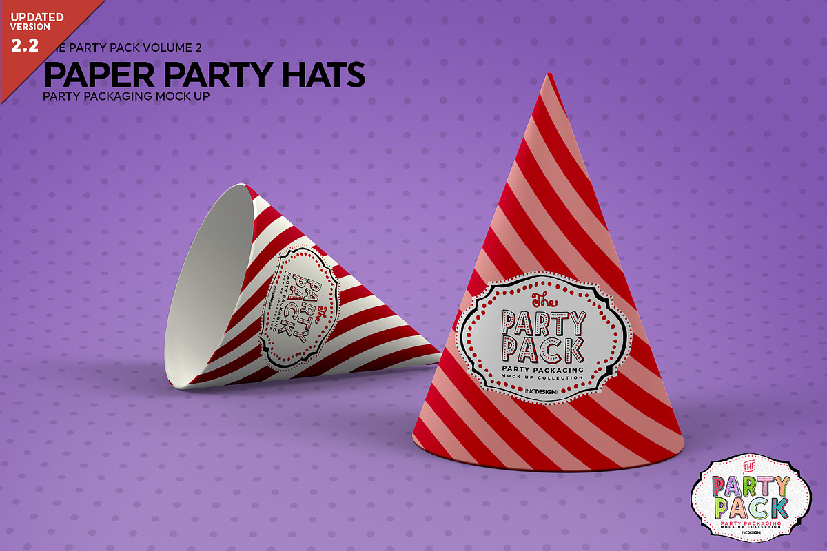 Paper Party Hat Mockup, a Cups & Container Mockup by INCDesign (Photo 1 of 6)
