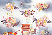 Sale!Watercolor Magician Clipart Set, a Decorative Illustration by ArtCreationsDesign (Thumbnail 4 of 9)
