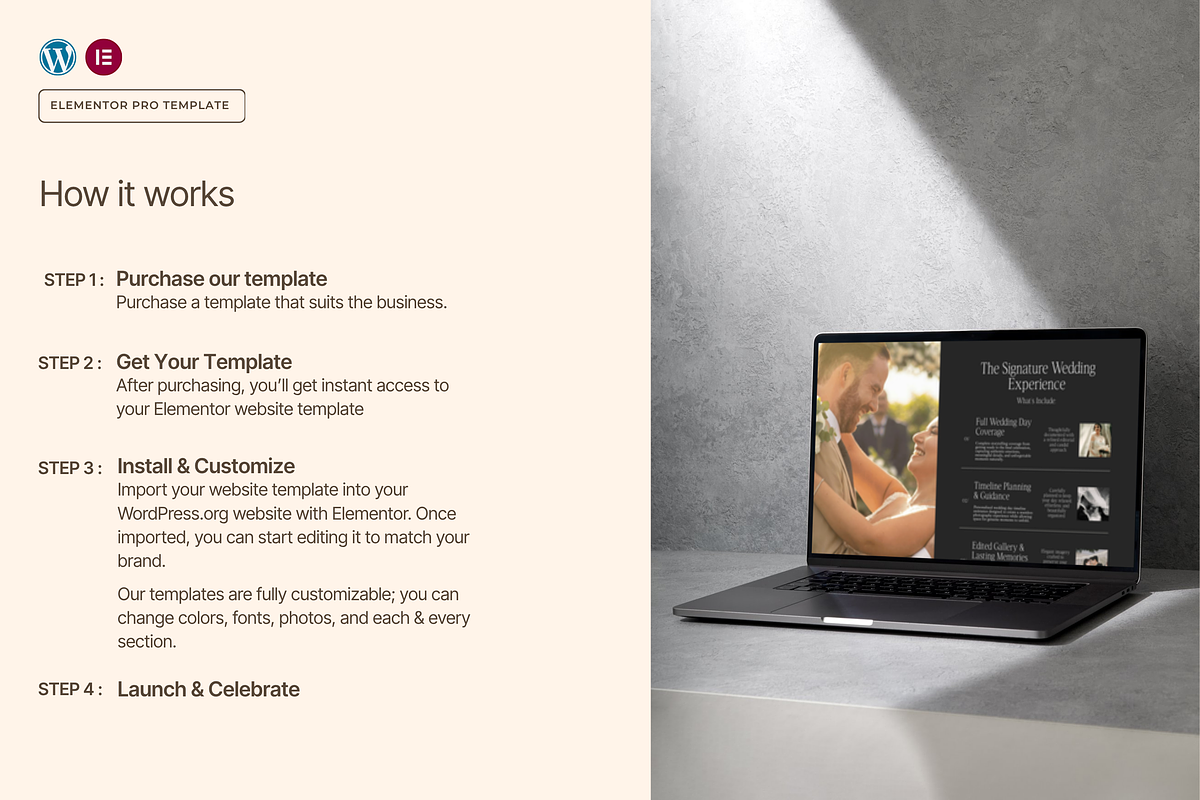 Photography WordPress Template Kit, a WordPress Template by Web Template Market (Photo 5 of 8)
