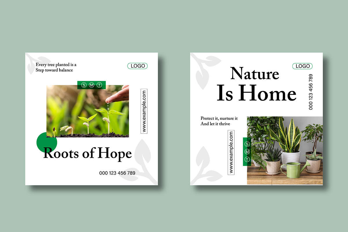 Botanical Green Plant Social Media preview 5