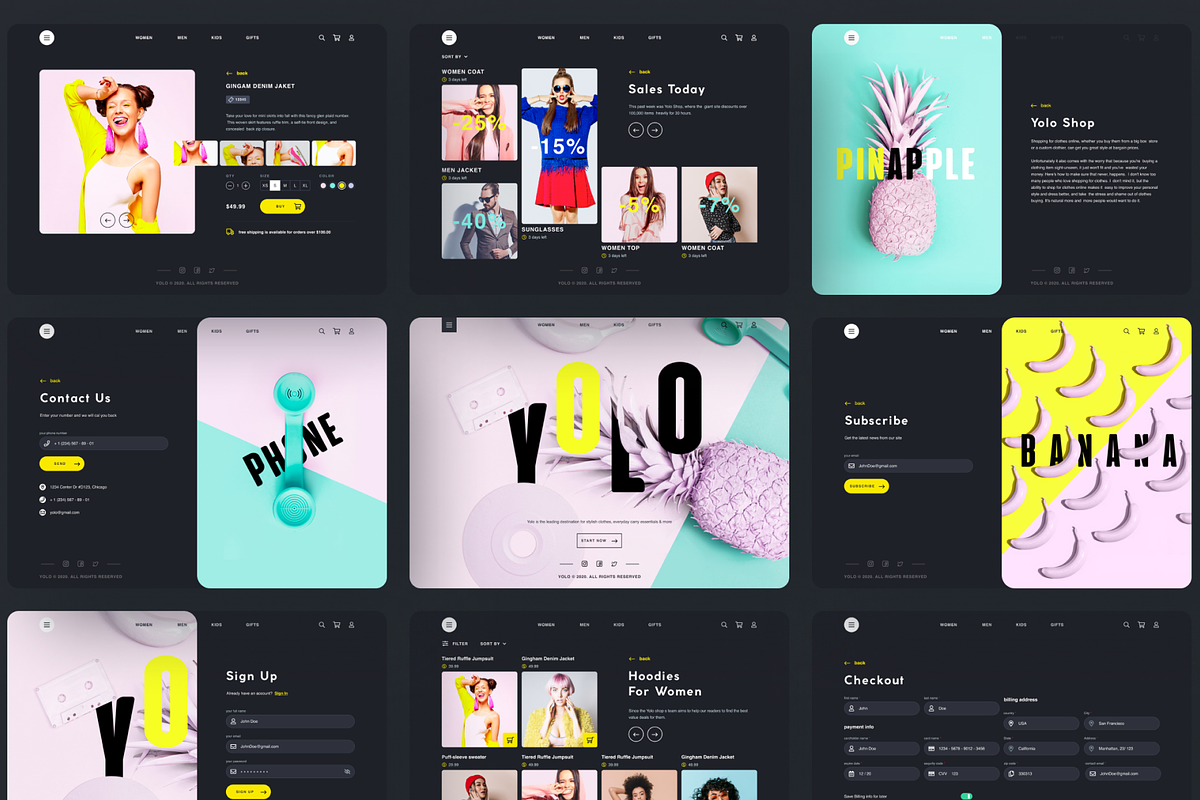 Yolo Shop UI KIT, a Product Mockup by Julia Shagofferova (Photo 7 of 11)