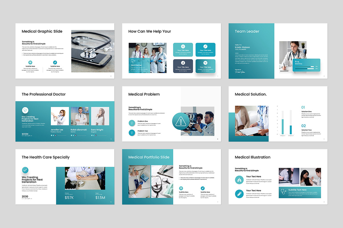 Medical Health Presentation Template, a Presentation Template by evgenystudio (Photo 7 of 8)