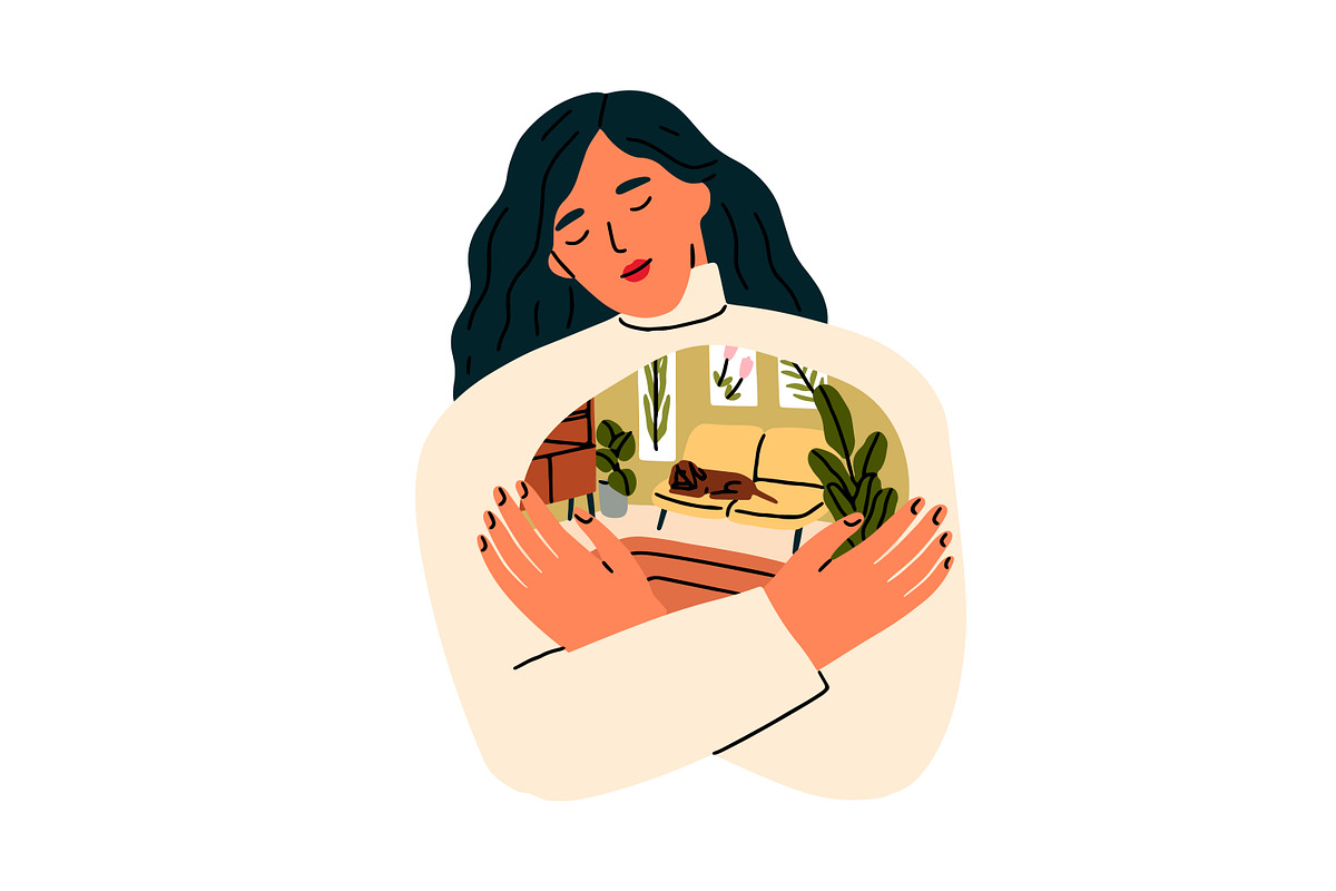 Sweet home in heart concepts set, a Person Illustration by Good Studio (Photo 5 of 6)