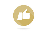 Modern Vector Flat Icon With Thumb, an Outline Icon by FineArtStudio (Thumbnail 1 of 3)