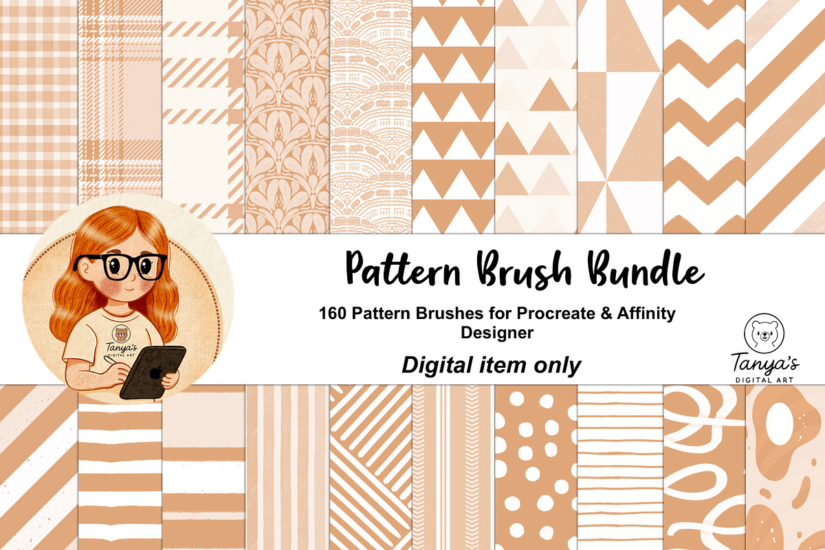 Fun Patterns Bundle for Procreate, a Brush Add-On by Tanya’s Digital Art (Photo 10 of 10)