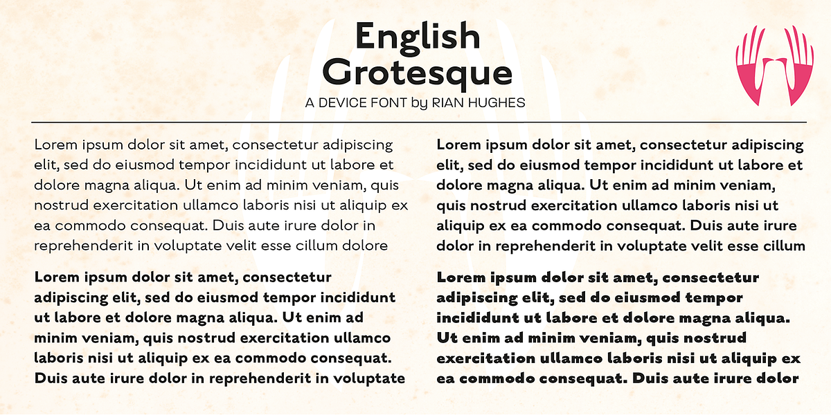 English Grotesque, a Sans Serif Font by Device (Photo 3 of 7)