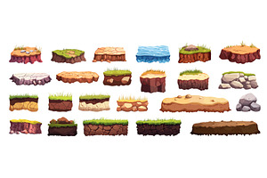 earth layer set. soil layers cartoon, an Illustration by Stock-Smart-Start