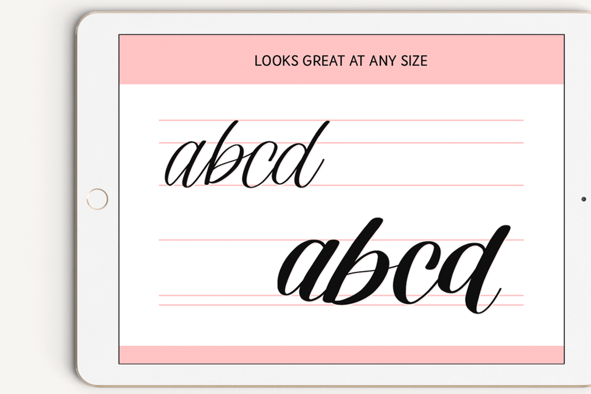 Free+Easy Procreate Lettering Brush, a Brush Add-On by The Ampersand Shop (Photo 4 of 4)