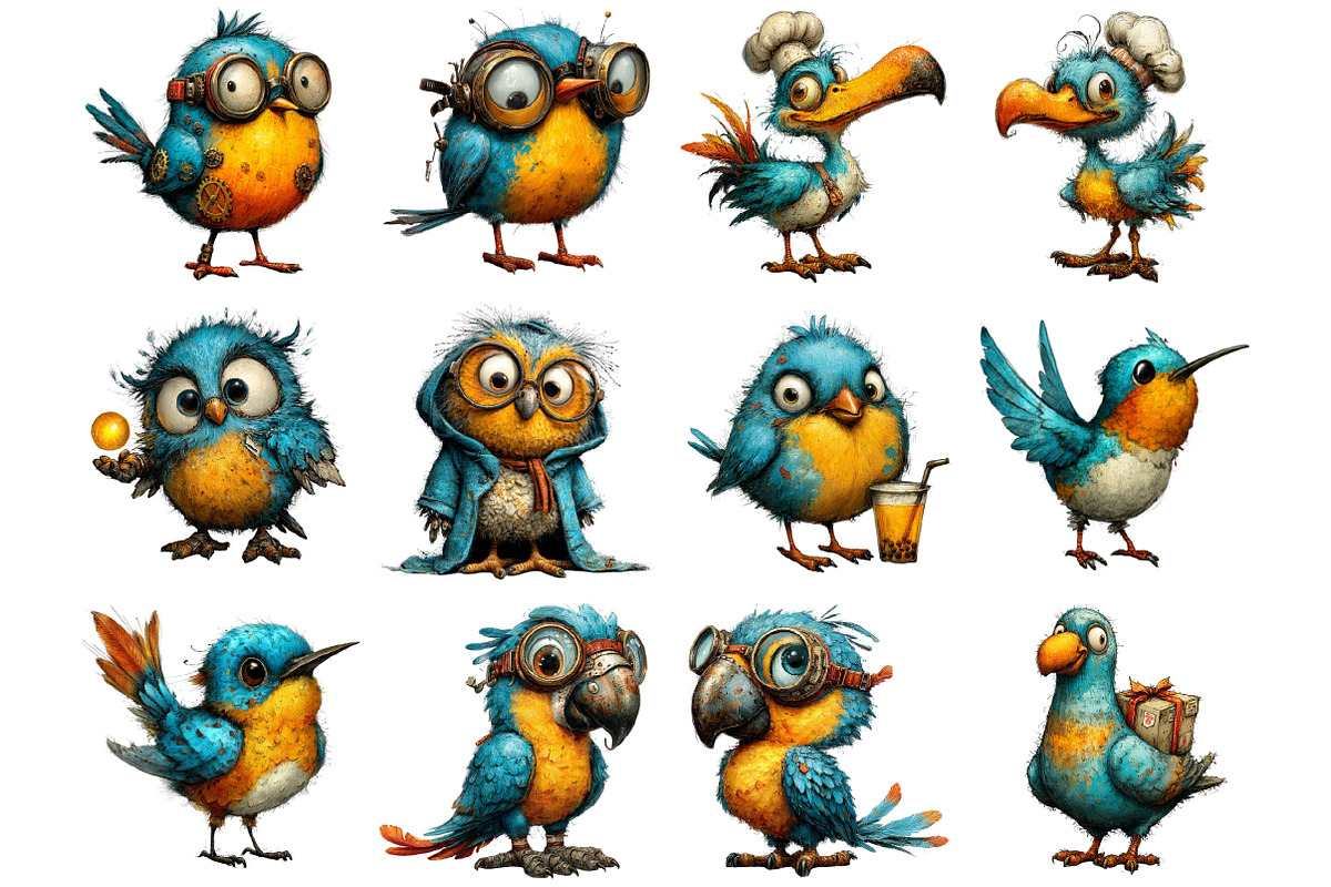 Funny Bird Clipart Bundle, a Graphic by CitraGraphics (Photo 2 of 5)