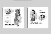 New Year Winter Social Media Post, a Social Media Template by ContestDesign (Thumbnail 4 of 7)