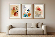 Watercolor Boho Floral Line Art, a Poster Template by Pixeness Studio (Thumbnail 1 of 2)