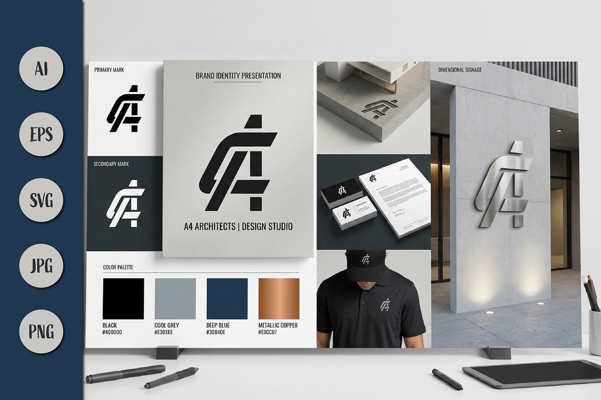 Letter A Logo for Company Branding, a Branding & Logo Template by Saba Vector (Photo 3 of 3)