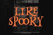 Like Spooky - Display Halloween Font, a Serif Font by Airotype (Thumbnail 1 of 8)