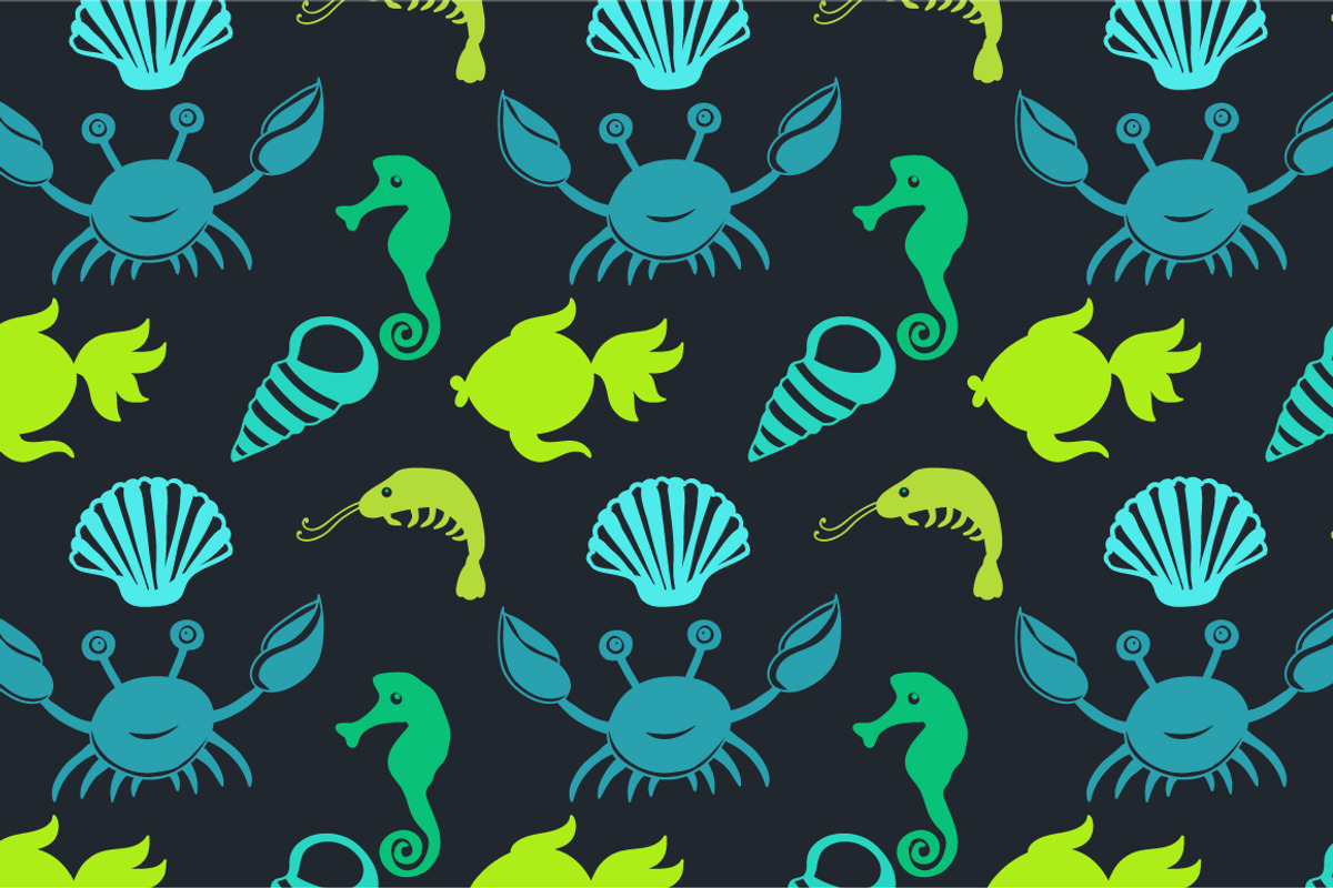 Pattern with sea live preview 4