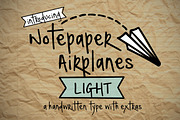 Notepaper Airplanes Light, a Script Font by Brittney Murphy Design (Thumbnail 1 of 3)