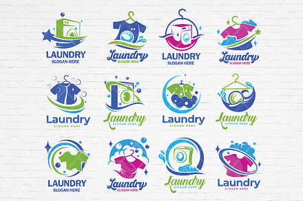 Minimalist Laundry Machine Logo set, an Object Graphic by Guavanaboy