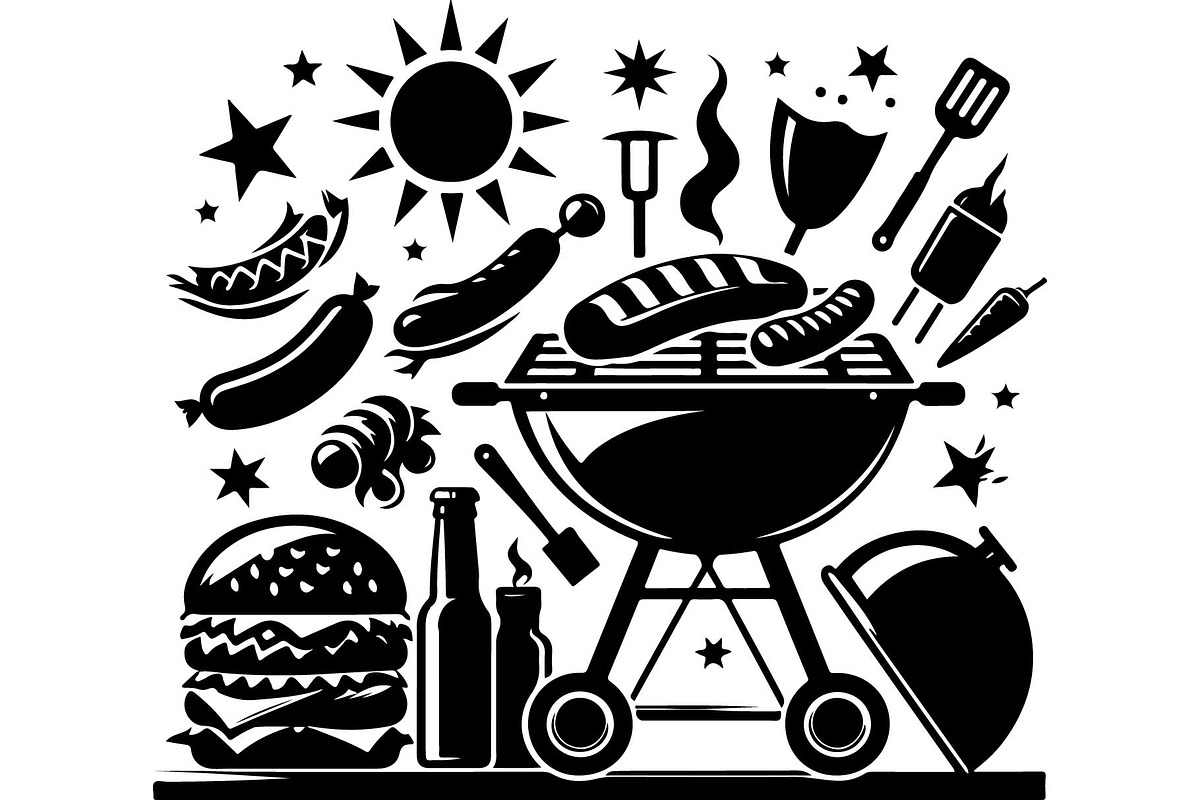 Summer BBQ Grill SVG Set, an Object Graphic by Designer_Momina (Photo 6 of 13)