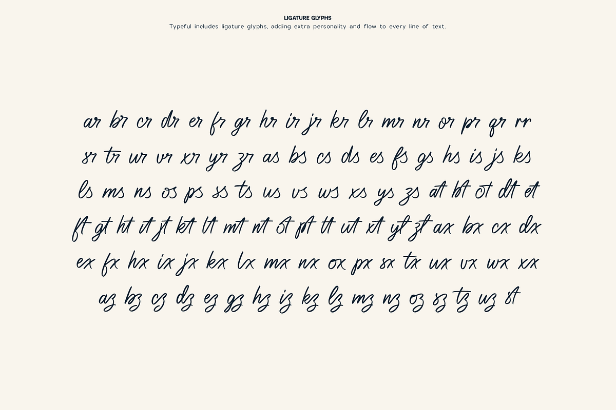 Typeful - Handwritten Script Font, a Script Font by Only Fonts (Photo 9 of 16)
