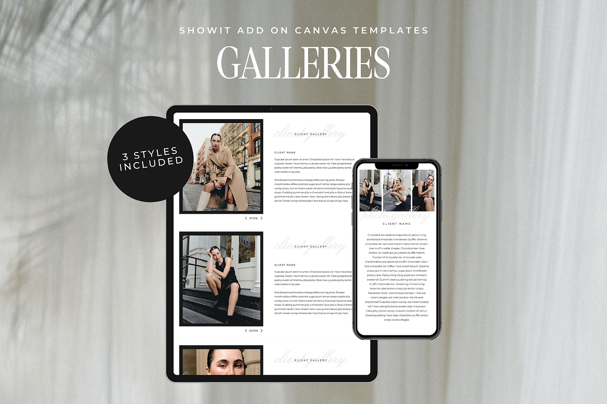 Showit Photo Gallery Add On Template, a Landing Page Template by Blush Created (Photo 1 of 10)