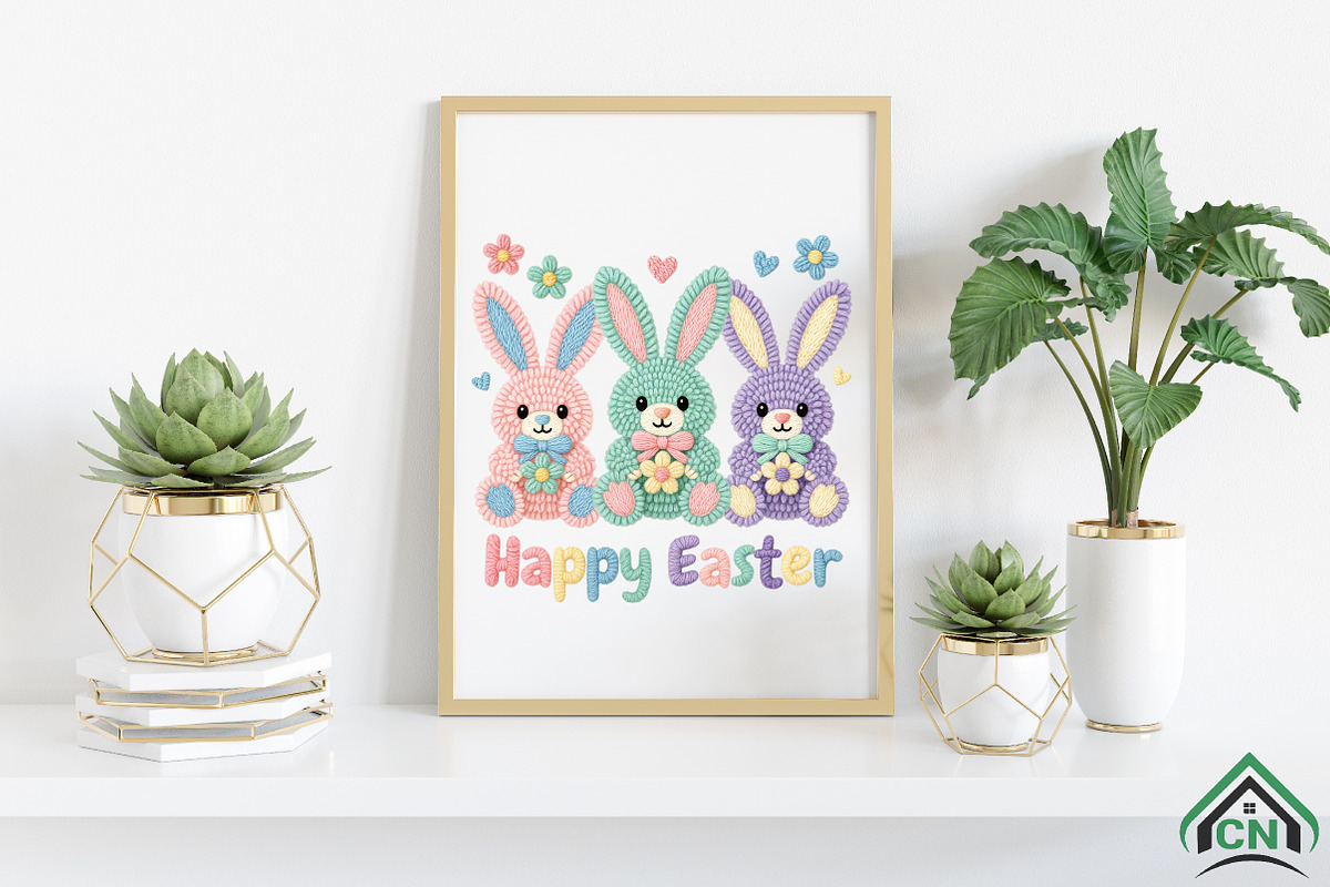 Easter Bunny Yarn Crochet PNG, an Illustration by Craft Nest (Photo 3 of 4)
