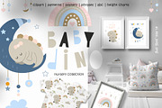 Nursery Art Baby Dino set, an Animal Illustration by Nursery Art (Thumbnail 1 of 8)