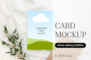 Card Mockup 5x7 Online Edit Canva