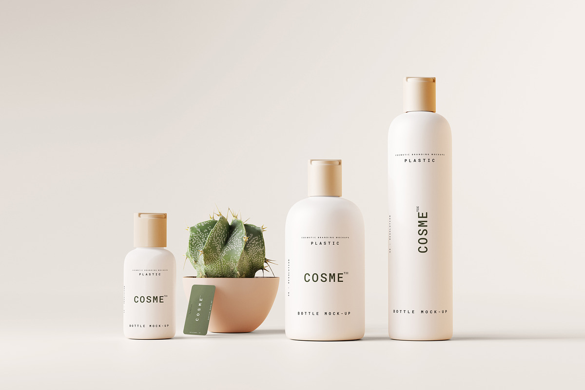 Disc Top-Cap Bottle Mockup Bundle, a Cups & Container Mockup by pmvch (Photo 2 of 60)