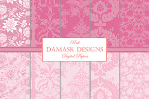 Pink Damask Pattern Bundle