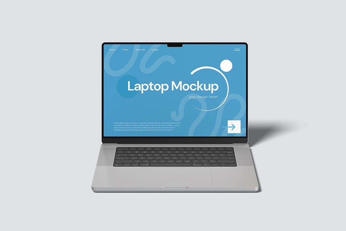 Laptop Mockup, a Device Mockup by graphicsecond (Photo 2 of 5)
